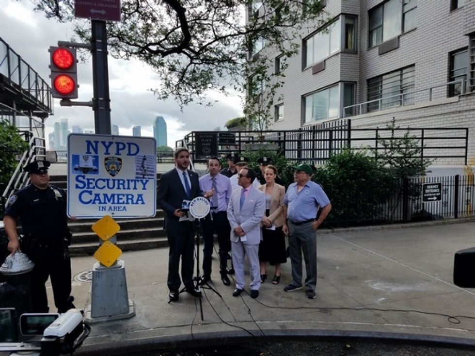 Press Conference at Sutton Place Park announcing new security cameras
